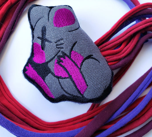 Black & Purple Meowdered Mouse